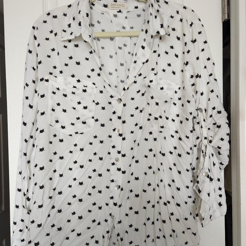 Cat print shirt
